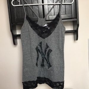 Yankees lace tank top